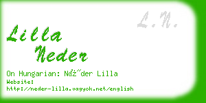 lilla neder business card